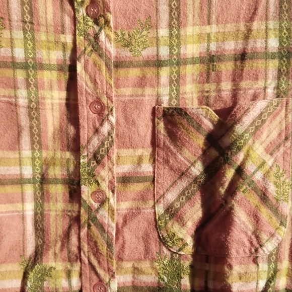 Haband Vintage Pink Flannel Floral Plaid - Picture 2 of 3